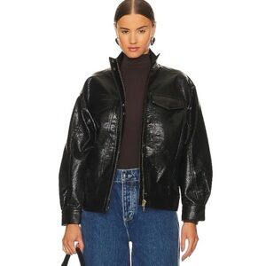 LPA HALLE FAUX LEATHER BOMBER JACKET | NWT NEVER WORN